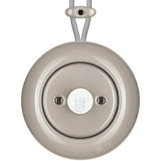 PORCELAIN KATY PATY COLONA ROUND SURFACE MOUNTED MOTION SENSOR CAPPUCCINO - DYKE & DEAN
