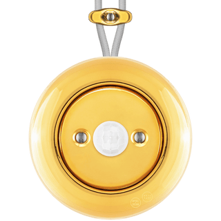 PORCELAIN KATY PATY COLONA ROUND SURFACE MOUNTED MOTION SENSOR GOLD - DYKE & DEAN