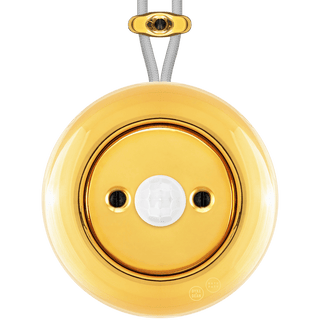 PORCELAIN KATY PATY COLONA ROUND SURFACE MOUNTED MOTION SENSOR GOLD - DYKE & DEAN