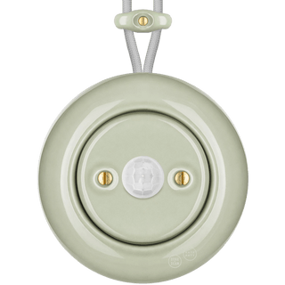 PORCELAIN KATY PATY COLONA ROUND SURFACE MOUNTED MOTION SENSOR GREY GREEN - DYKE & DEAN