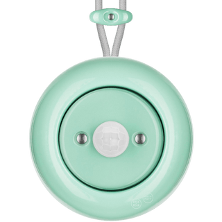 PORCELAIN KATY PATY COLONA ROUND SURFACE MOUNTED MOTION SENSOR MINT GREEN - DYKE & DEAN