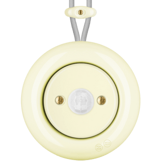 PORCELAIN KATY PATY COLONA ROUND SURFACE MOUNTED MOTION SENSOR VANILLA - DYKE & DEAN