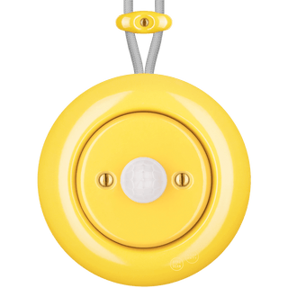 PORCELAIN KATY PATY COLONA ROUND SURFACE MOUNTED MOTION SENSOR YELLOW - DYKE & DEAN