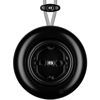 PORCELAIN KATY PATY COLONA ROUND SURFACE MOUNTED SCHUKO SOCKET MATTE BLACK - DYKE & DEAN