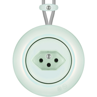 PORCELAIN KATY PATY COLONA ROUND SURFACE MOUNTED SWISS SOCKET CONCHA - DYKE & DEAN