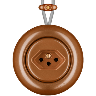 PORCELAIN KATY PATY COLONA ROUND SURFACE MOUNTED SWISS SOCKET COPPER - DYKE & DEAN