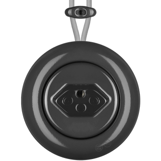 PORCELAIN KATY PATY COLONA ROUND SURFACE MOUNTED SWISS SOCKET DARK GREY - DYKE & DEAN