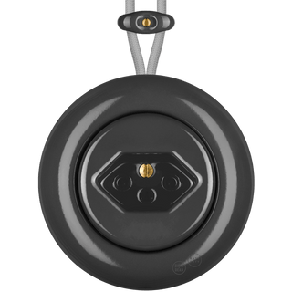 PORCELAIN KATY PATY COLONA ROUND SURFACE MOUNTED SWISS SOCKET DARK GREY - DYKE & DEAN
