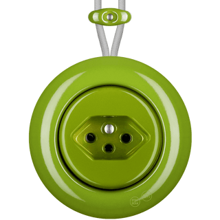 PORCELAIN KATY PATY COLONA ROUND SURFACE MOUNTED SWISS SOCKET GREEN - DYKE & DEAN