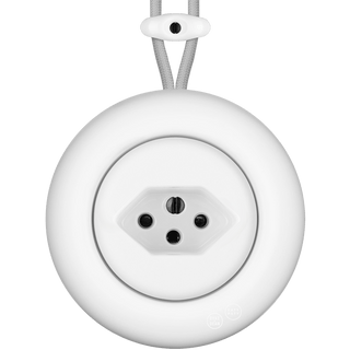 PORCELAIN KATY PATY COLONA ROUND SURFACE MOUNTED SWISS SOCKET MATTE WHITE - DYKE & DEAN