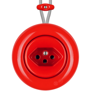 PORCELAIN KATY PATY COLONA ROUND SURFACE MOUNTED SWISS SOCKET RED - DYKE & DEAN