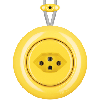 PORCELAIN KATY PATY COLONA ROUND SURFACE MOUNTED SWISS SOCKET YELLOW - DYKE & DEAN