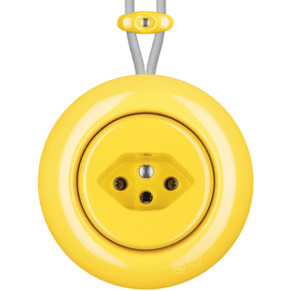 PORCELAIN KATY PATY COLONA ROUND SURFACE MOUNTED SWISS SOCKET YELLOW - DYKE & DEAN