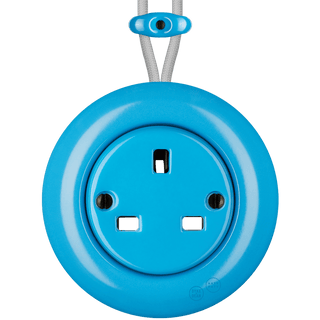 PORCELAIN KATY PATY COLONA ROUND SURFACE MOUNTED UK SOCKET AZURE - DYKE & DEAN