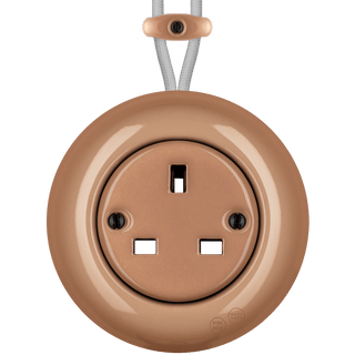 PORCELAIN KATY PATY COLONA ROUND SURFACE MOUNTED UK SOCKET DERMA - DYKE & DEAN
