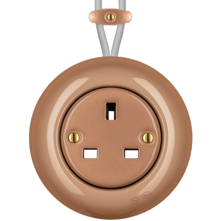 PORCELAIN KATY PATY COLONA ROUND SURFACE MOUNTED UK SOCKET DERMA - DYKE & DEAN