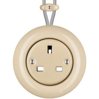 PORCELAIN KATY PATY COLONA ROUND SURFACE MOUNTED UK SOCKET SAND - DYKE & DEAN