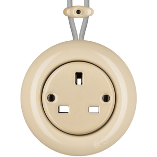 PORCELAIN KATY PATY COLONA ROUND SURFACE MOUNTED UK SOCKET SAND - DYKE & DEAN