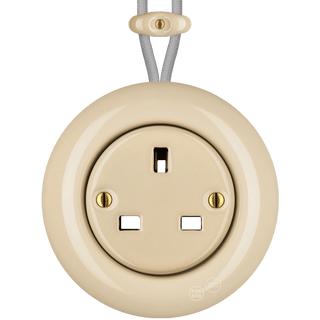 PORCELAIN KATY PATY COLONA ROUND SURFACE MOUNTED UK SOCKET SAND - DYKE & DEAN