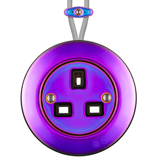 PORCELAIN KATY PATY COLONA ROUND SURFACE MOUNTED UK SOCKET VIOLEDO - DYKE & DEAN