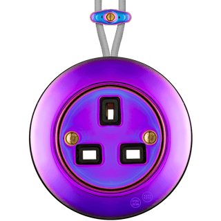 PORCELAIN KATY PATY COLONA ROUND SURFACE MOUNTED UK SOCKET VIOLEDO - DYKE & DEAN