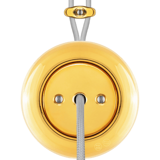 PORCELAIN ROUND SURFACE MOUNTED CABLE GLAND SOCKET GOLD - DYKE & DEAN