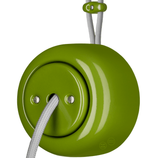 PORCELAIN ROUND SURFACE MOUNTED CABLE GLAND SOCKET GREEN - DYKE & DEAN