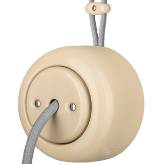 PORCELAIN ROUND SURFACE MOUNTED CABLE GLAND SOCKET SAND - DYKE & DEAN