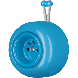 PORCELAIN ROUND SURFACE MOUNTED EURO SOCKET AZURE - DYKE & DEAN