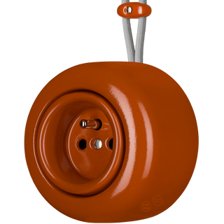 PORCELAIN ROUND SURFACE MOUNTED EURO SOCKET BRICK RED - DYKE & DEAN
