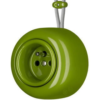PORCELAIN ROUND SURFACE MOUNTED EURO SOCKET GREEN - DYKE & DEAN