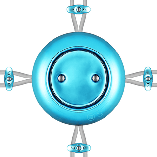 PORCELAIN ROUND SURFACE MOUNTED JUNCTION BOX SKY BLUE - DYKE & DEAN