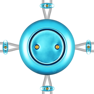 PORCELAIN ROUND SURFACE MOUNTED JUNCTION BOX SKY BLUE - DYKE & DEAN