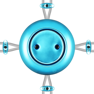 PORCELAIN ROUND SURFACE MOUNTED JUNCTION BOX SKY BLUE - DYKE & DEAN