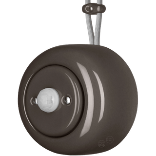 PORCELAIN ROUND SURFACE MOUNTED MOTION SENSOR BROWN - DYKE & DEAN