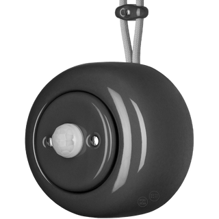 PORCELAIN ROUND SURFACE MOUNTED MOTION SENSOR DARK GREY - DYKE & DEAN
