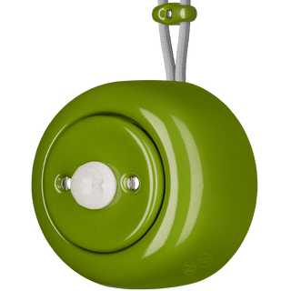 PORCELAIN ROUND SURFACE MOUNTED MOTION SENSOR GREEN - DYKE & DEAN