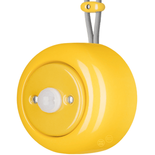PORCELAIN ROUND SURFACE MOUNTED MOTION SENSOR YELLOW - DYKE & DEAN