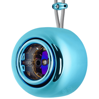 PORCELAIN ROUND SURFACE MOUNTED SCHUKO SOCKET SKY BLUE - DYKE & DEAN