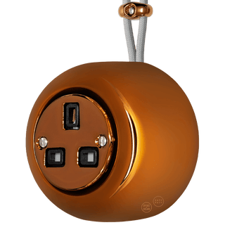 PORCELAIN ROUND SURFACE MOUNTED UK SOCKET BRONZE - DYKE & DEAN