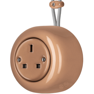 PORCELAIN ROUND SURFACE MOUNTED UK SOCKET DERMA - DYKE & DEAN