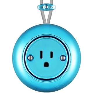 PORCELAIN ROUND SURFACE MOUNTED USA 15AMP SOCKET SKY BLUE - DYKE & DEAN