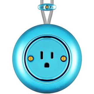 PORCELAIN ROUND SURFACE MOUNTED USA 15AMP SOCKET SKY BLUE - DYKE & DEAN
