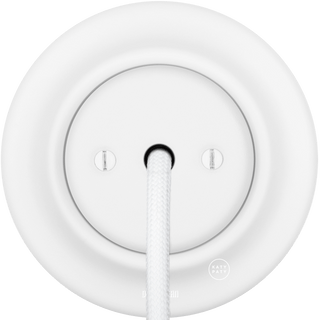 PORCELAIN WALL CABLE GLAND SOCKET MATT WHITE - DYKE & DEAN