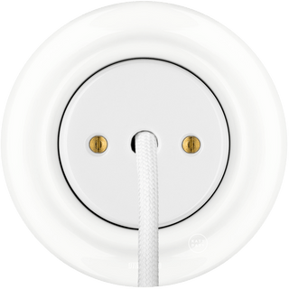 PORCELAIN WALL CABLE GLAND SOCKET WHITE - DYKE & DEAN