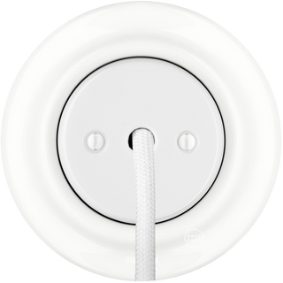 PORCELAIN WALL CABLE GLAND SOCKET WHITE - DYKE & DEAN
