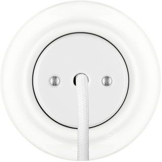 PORCELAIN WALL CABLE GLAND SOCKET WHITE - DYKE & DEAN