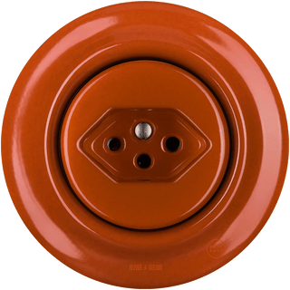 PORCELAIN WALL MOUNTED SWISS SOCKET BRICK RED - DYKE & DEAN