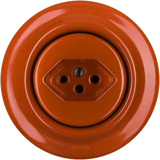 PORCELAIN WALL MOUNTED SWISS SOCKET BRICK RED - DYKE & DEAN