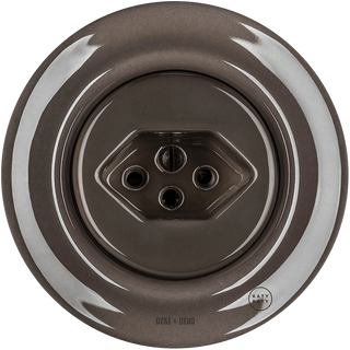 PORCELAIN WALL MOUNTED SWISS SOCKET BROWN - DYKE & DEAN